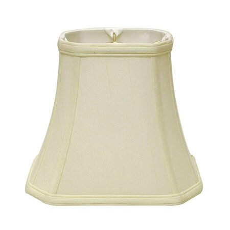 HOMEROOTS 12 in. Slanted Rectangle Bell Monay Shantung Lampshade, Ivory 469694
